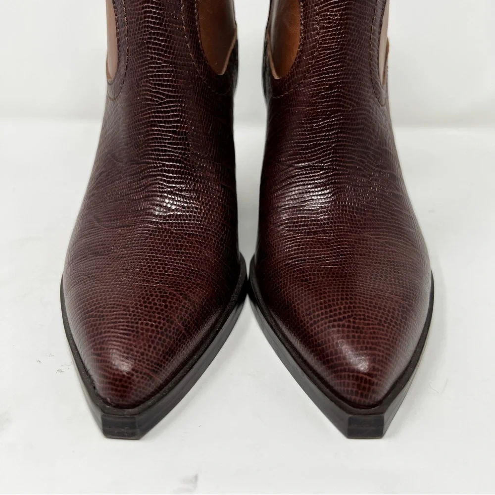 Marc Fisher Two-Tone Textured Ankle Booties